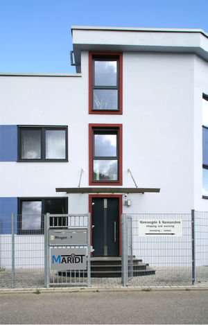 Ingresso all'edificio amministrativo di Maridt GmbH